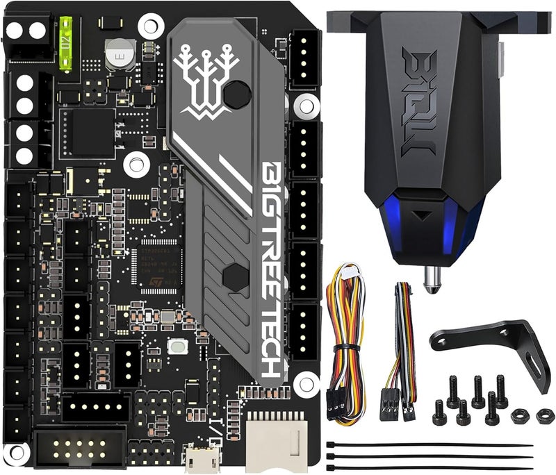 BigTreeTech SKR Mini E3 V3.0 Control Board with TMC2209 UART Upgrade 32Bit 3D Printer Silent Board for Ender 3, Ender3 Pro, Ender-3 V2 (with BIQU MicroProbe V2 + Ender-3 Mounting Bracket) - Image 1